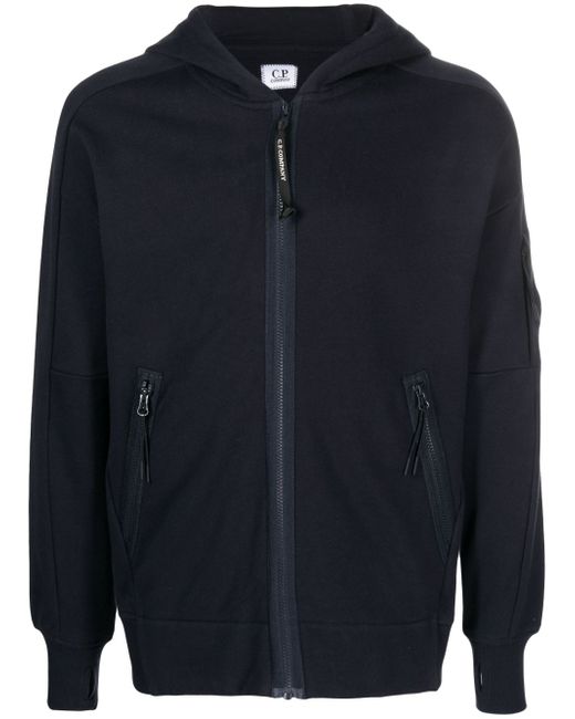 CP Company Lens-detail jersey zip-up hoodie