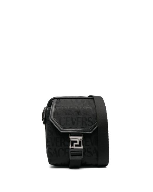 Versace logo-print messenger bag