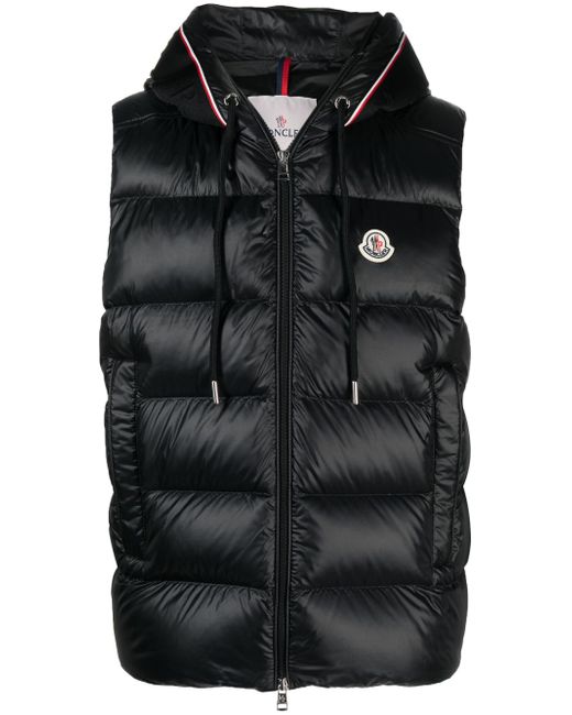 Moncler logo-patch quilted hooded gilet