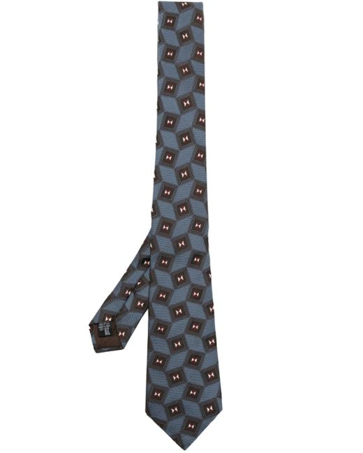 Giorgio Armani geometric-print tie