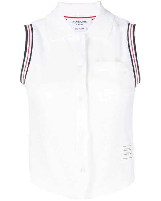 Thom Browne sleeveless polo shirt