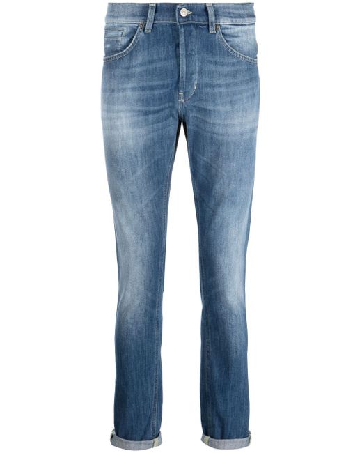 Dondup bleached-effect cotton jeans