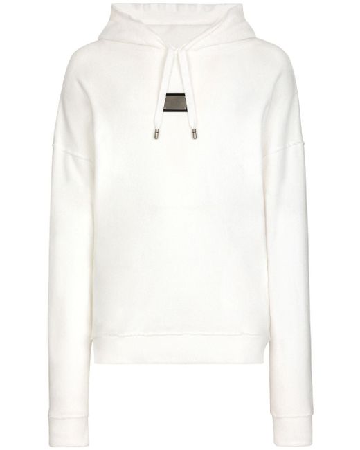 Dolce & Gabbana logo-print long-sleeved cotton hoodie