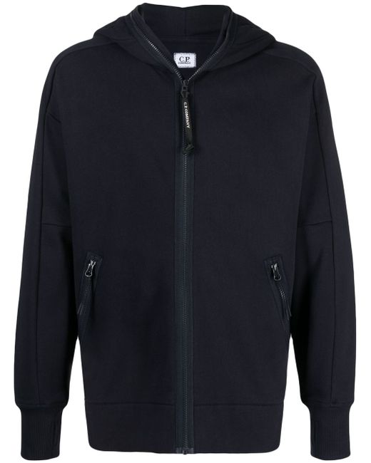 CP Company Goggles-detail zip-up hooded cardigan