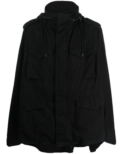 Balenciaga distressed hooded parka jacket