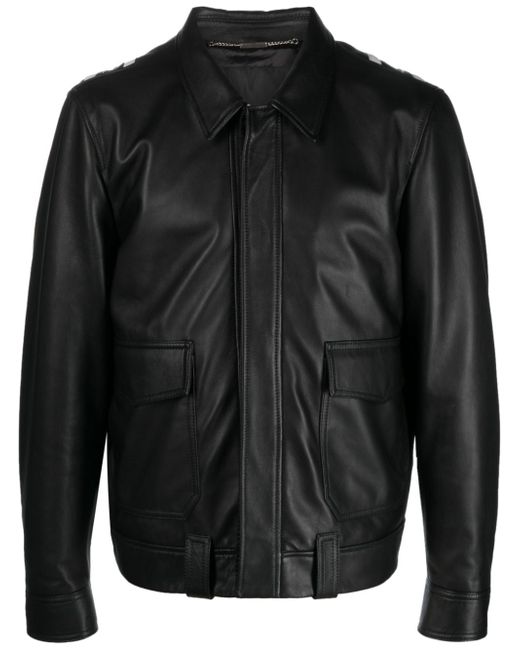John Richmond stud-detail leather biker jacket