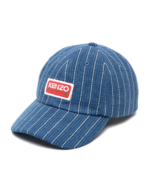 Kenzo logo-patch denim baseball cap