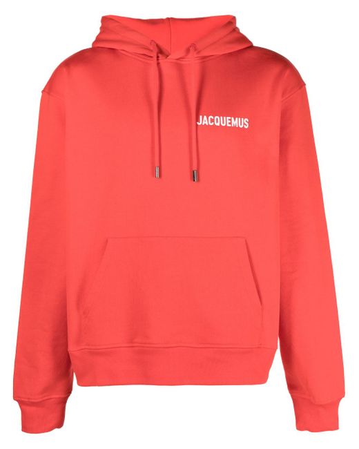 Jacquemus logo-print organic-cotton hoodie