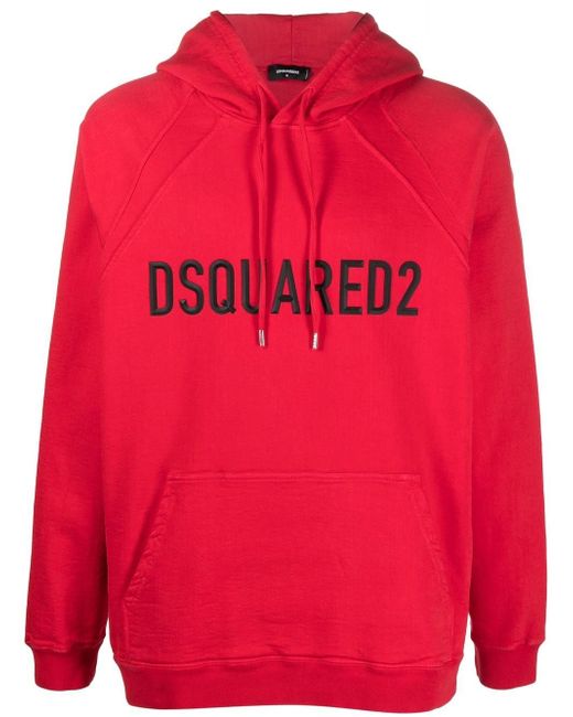 Dsquared2 raised-logo drawstring hoodie