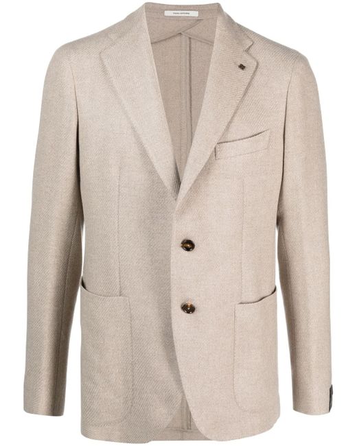 Tagliatore single-breasted virgin wool-blend blazer