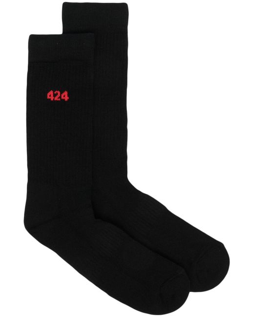 424 logo-print ankle socks