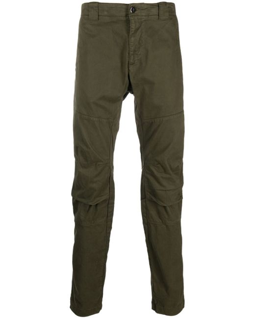 CP Company logo-patch tapered-leg trousers