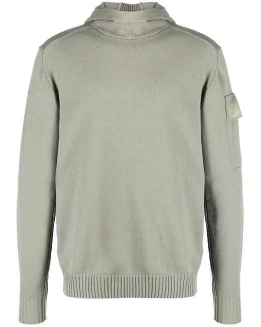 CP Company fine-knit virgin wool-blend hoodie