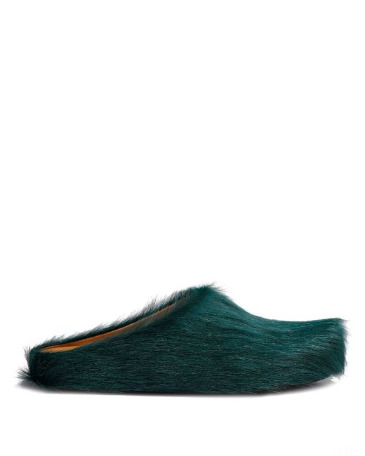 Marni Fussbett Sabot calf-hair slippers