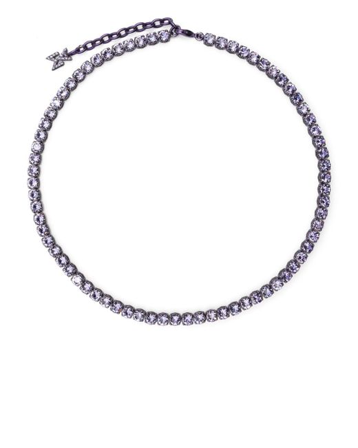 Amina Muaddi crystal tennis necklace