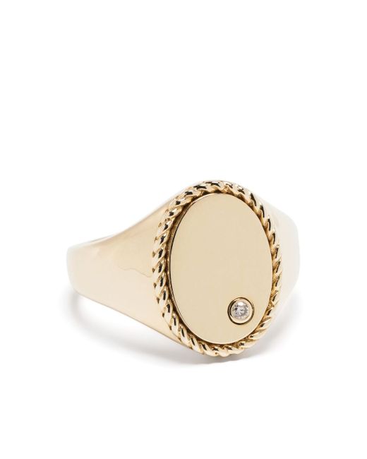Yvonne Léon 9kt yellow Chevalier Oval signet ring