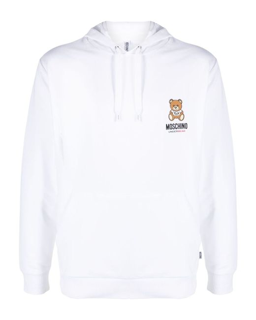Moschino logo-print drawstring hoodie