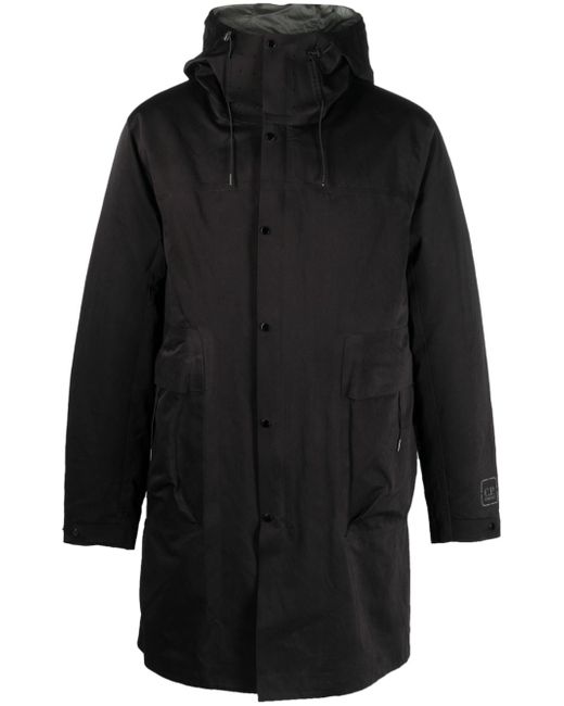 CP Company layered hooded down-feather jacket