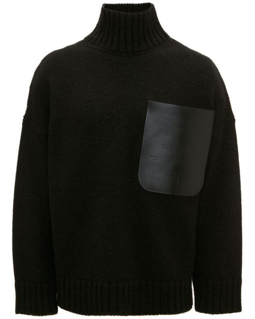 J.W.Anderson leather patch-pocket jumper