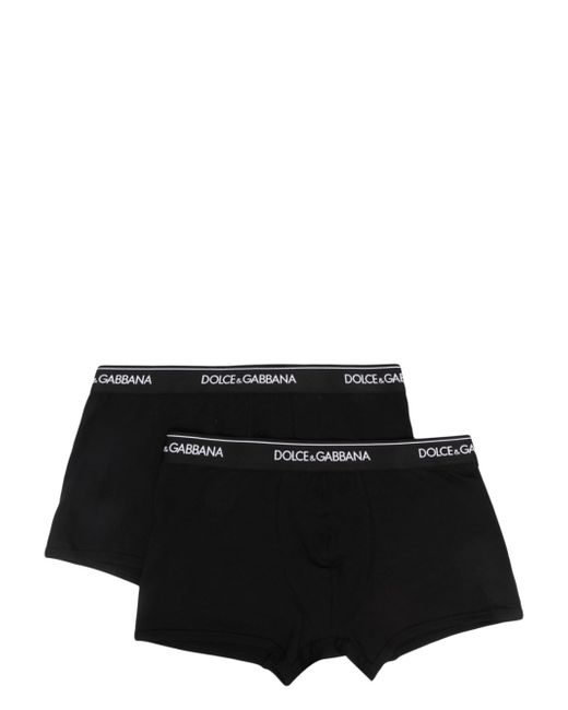 Dolce & Gabbana logo-waist cotton boxer briefs set of two