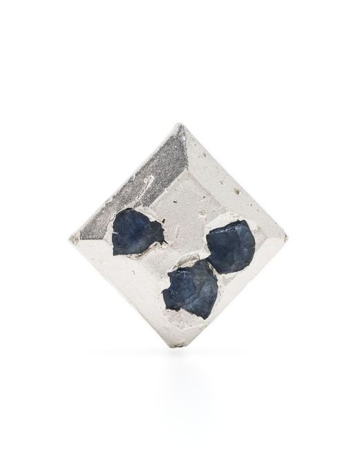 The Ouze large embedded Sapphire stud earring