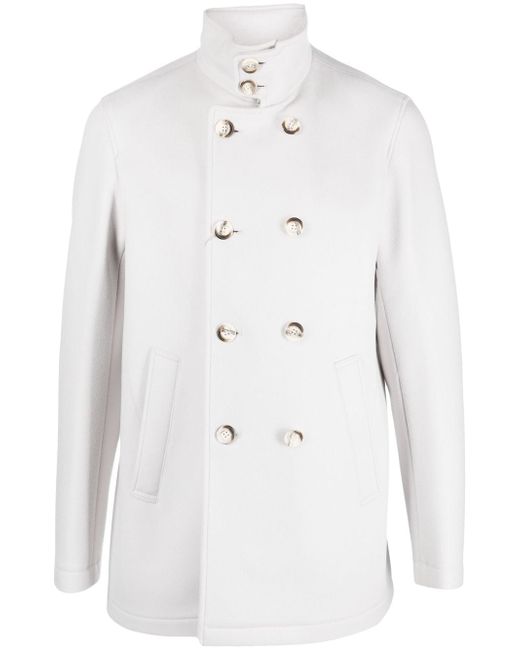 Herno double-breasted high-neck coat