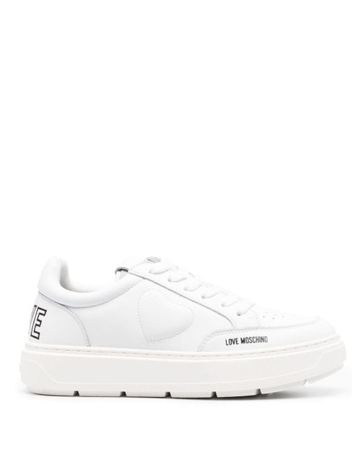 Love Moschino low-top leather sneakers