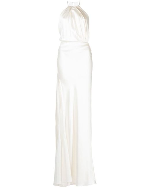 Michelle Mason pleated-detail gown