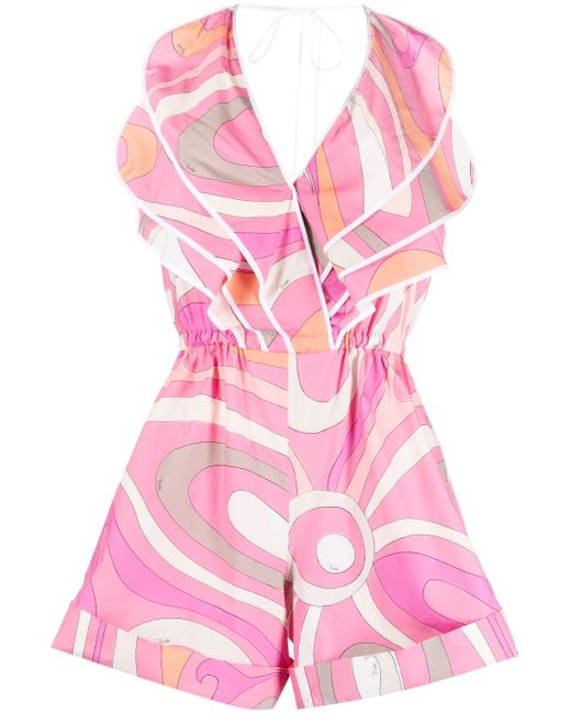 Pucci Marmo-print playsuit