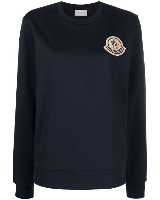 Moncler logo-patch cotton-blend sweatshirt