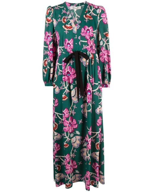 Diane von Furstenberg floral-print belted maxi dress