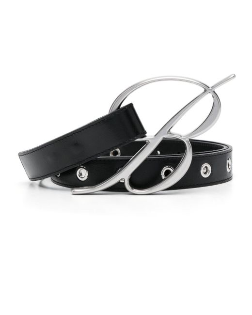 Blumarine logo-buckle leather belt