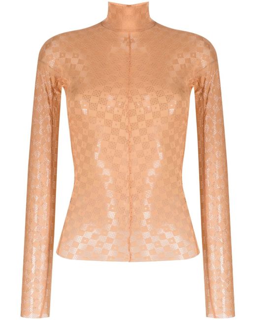 Forte-Forte lace-detail long-sleeved top
