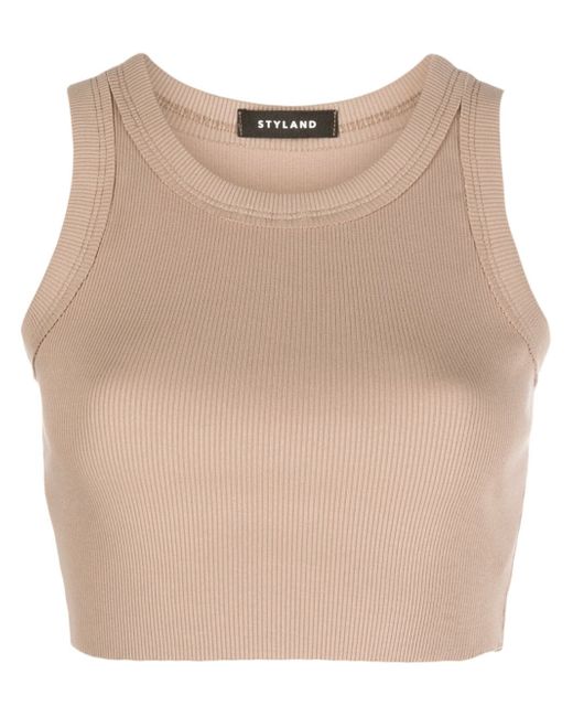 Styland ribbed-knit crop top