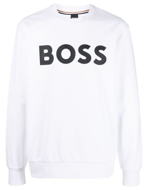 Boss flocked-logo sweatshirt