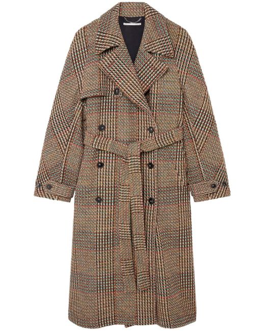 Stella McCartney tweed belted double-breasted coat