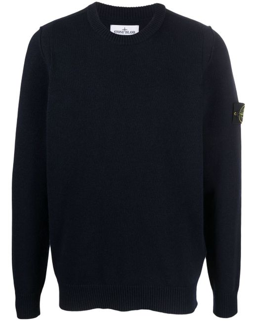 Stone Island Compass-patch knitted jumper
