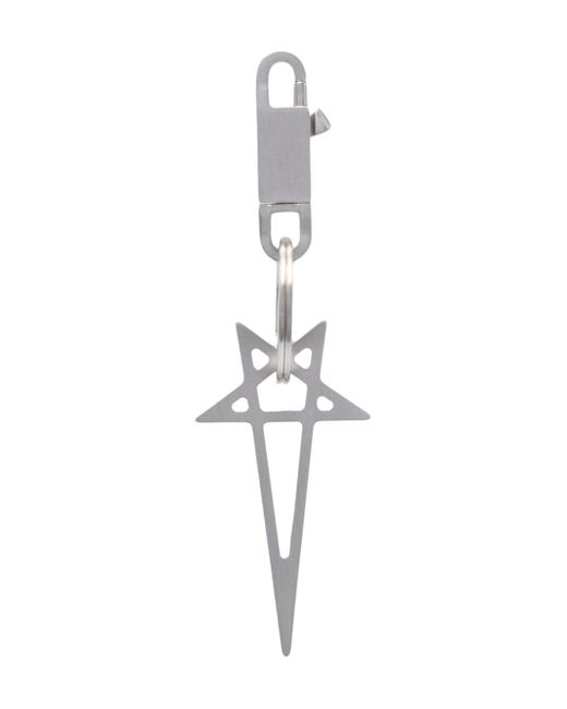 Rick Owens Pentagram engraved-logo brass keyring