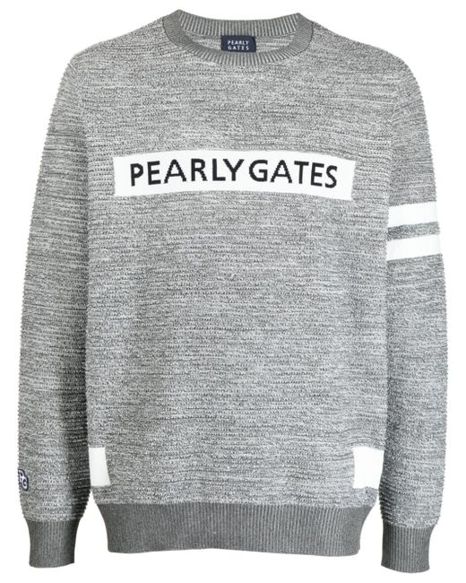 Pearly Gates intarsia-knit logo jumper