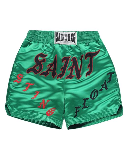 Saint Mxxxxxx graphic-print boxing shorts