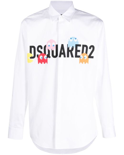 Dsquared2 logo-print long-sleeve shirt