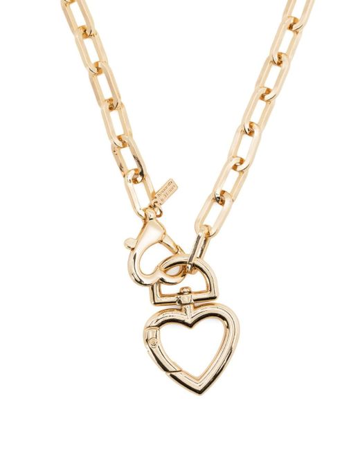 Kenneth Jay Lane heart-charm chain necklace