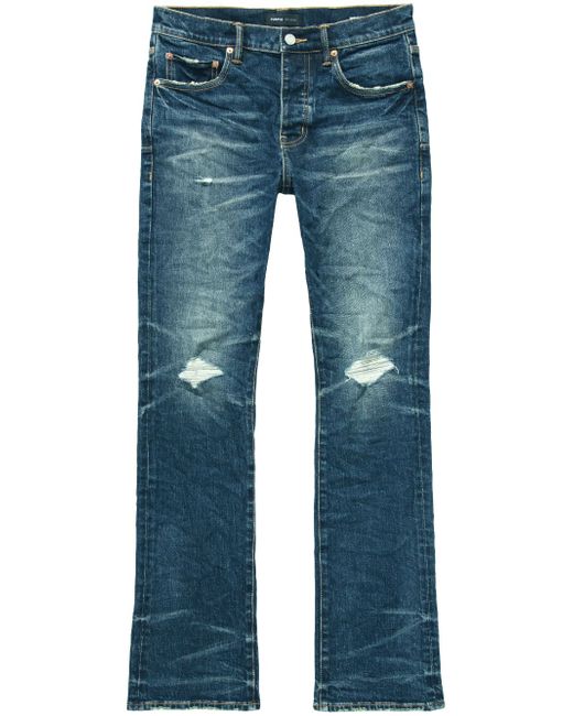 Purple Brand distressed-effect flared jeans