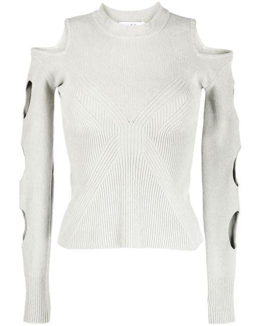 Iro cut-out ribbed blouse