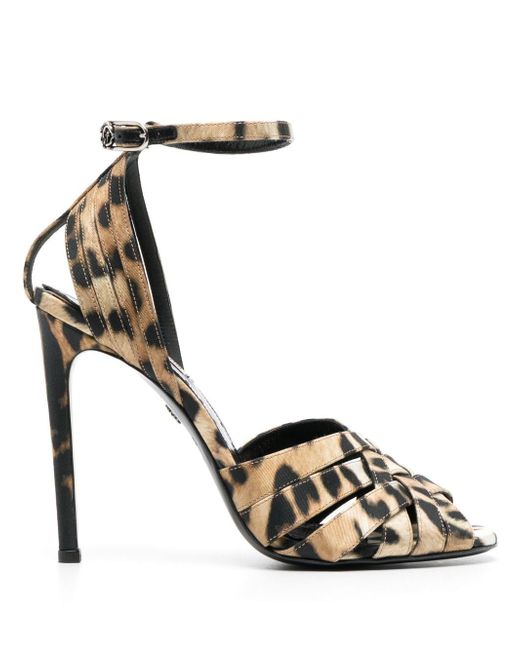 Roberto Cavalli leopard-print leather sandals