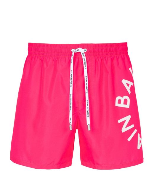 Balmain logo-print swim shorts