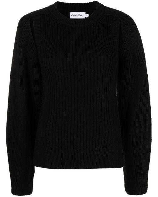 Calvin Klein cut-out ribbed jumper