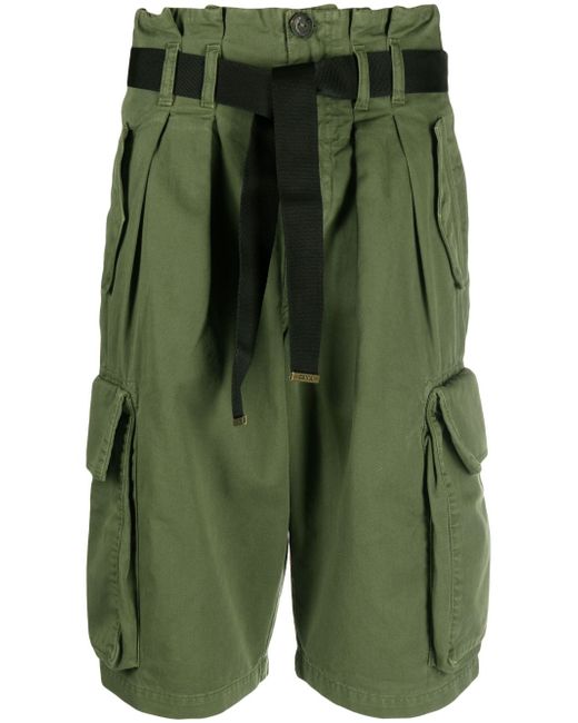 Pinko belted cotton cargo shorts