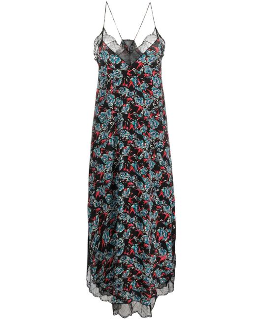 Zadig & Voltaire Risty floral-print silk slip dress