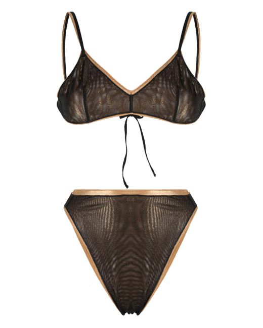 Oséree layered-detail bikini set
